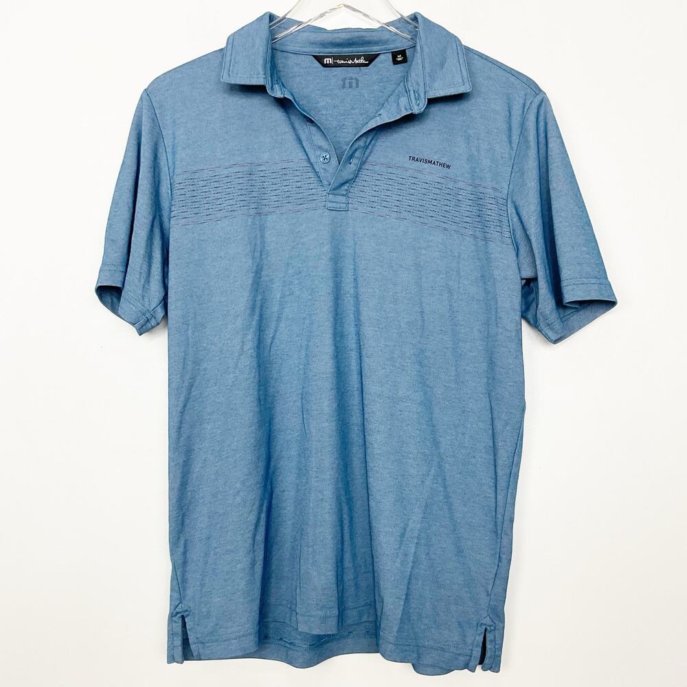 Travis Mathew Men's Blue Golf Polo Shirt M